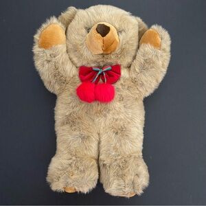 JCPenney Huge Vintage Christmas Bear Stuffed Animal 1995 Holiday Toy x-mas